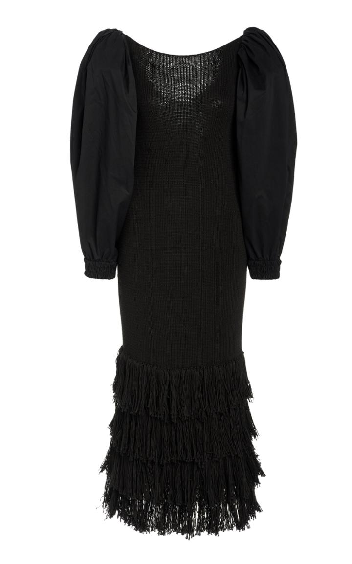 Moda Operandi Johanna Ortiz Western Cape Cotton-alpaca Removable Sleeves Dress