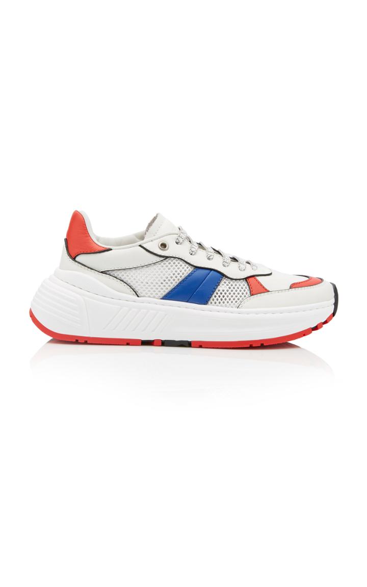 Bottega Veneta Speedster Color-blocked Leather And Mesh Low-top Sneake