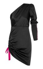 Retrofte Neva One-shoulder Silk Mini Dress