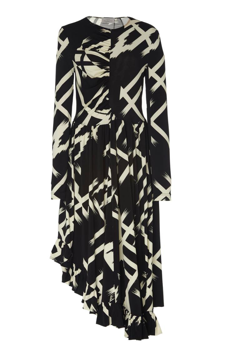 Moda Operandi Preen By Thornton Bregazzi Maja Printed Jersey Off-the-shoulder Dress