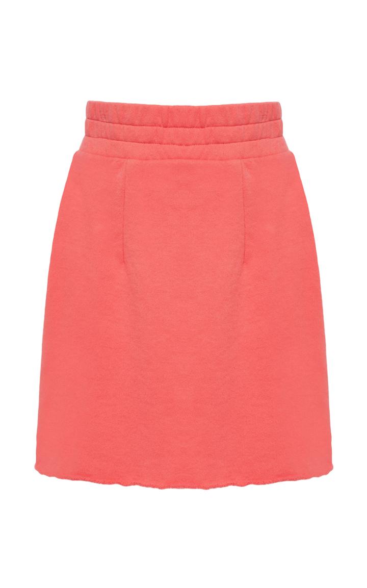 The Elder Statesman Cotton Fleece A-line Skrit