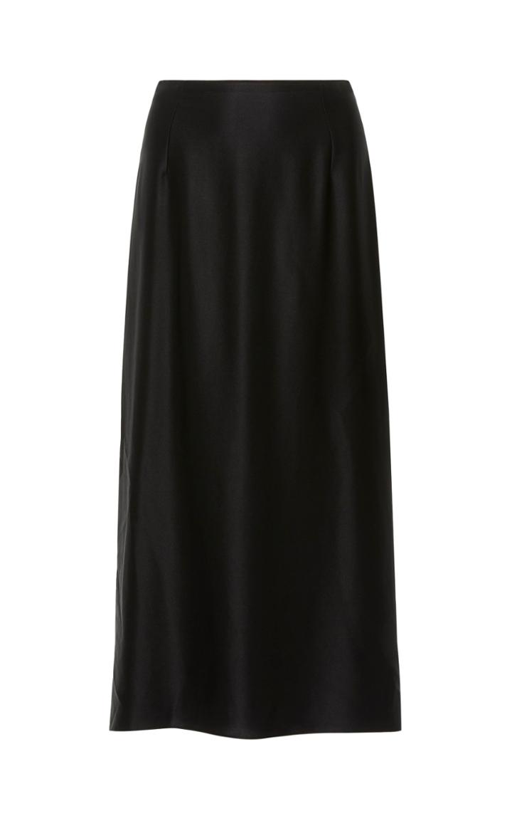 Vince Silk-satin Midi Skirt Size: 0