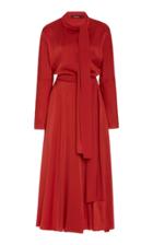 Sies Marjan Bea Crepe Satin Tie-neck Dress