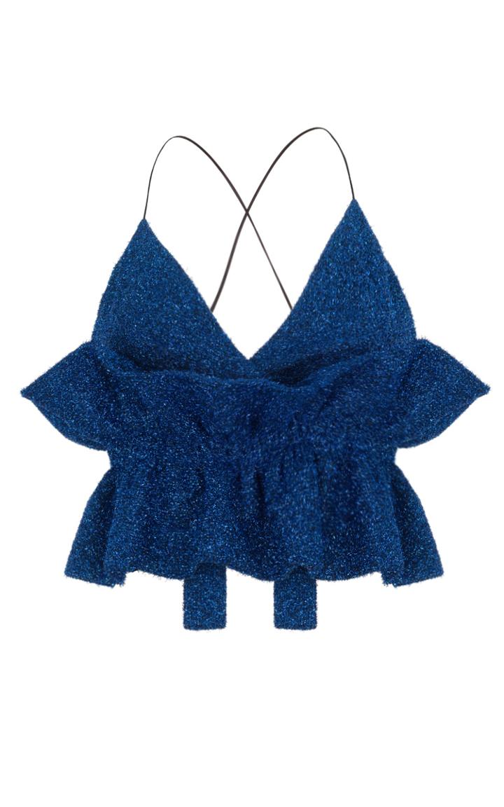 Rasario Ruffled Lurex Tank Top