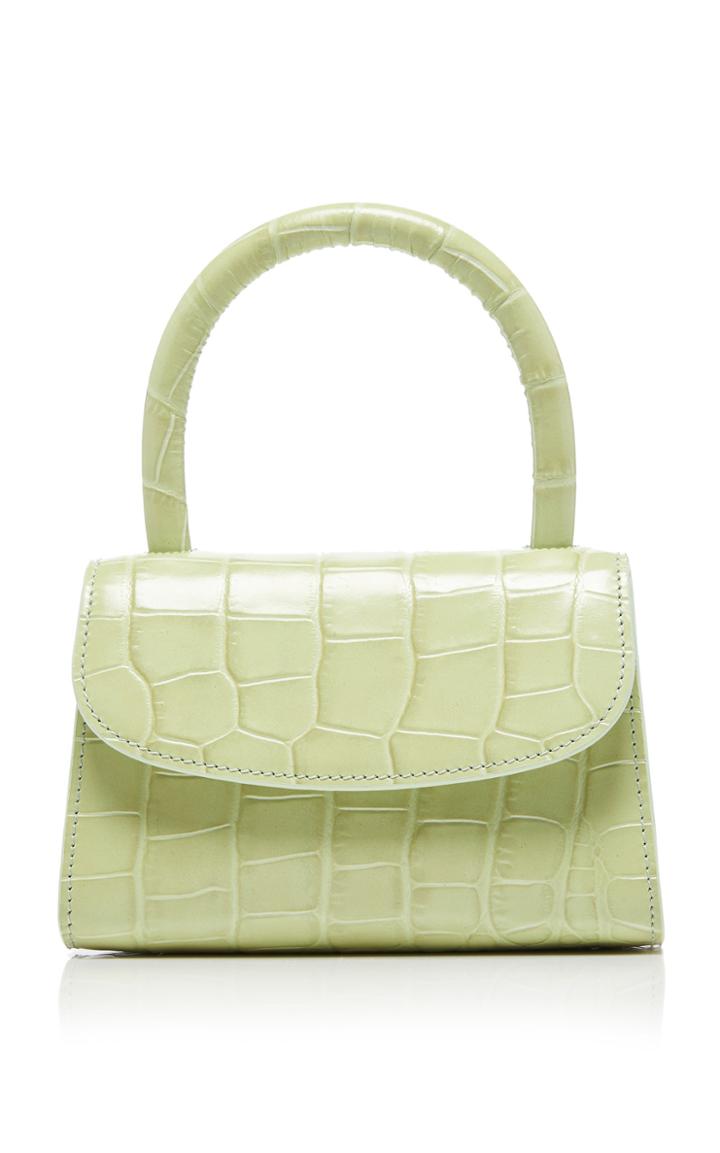 By Far Mini Croco Embossed Leather Bag
