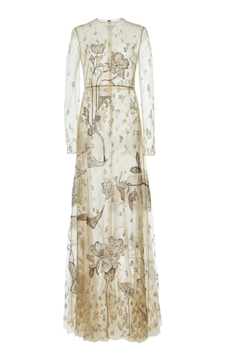 Moda Operandi Valentino Embroidered Tulle Gown