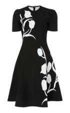 Carolina Herrera Floral Knit Midi Dress