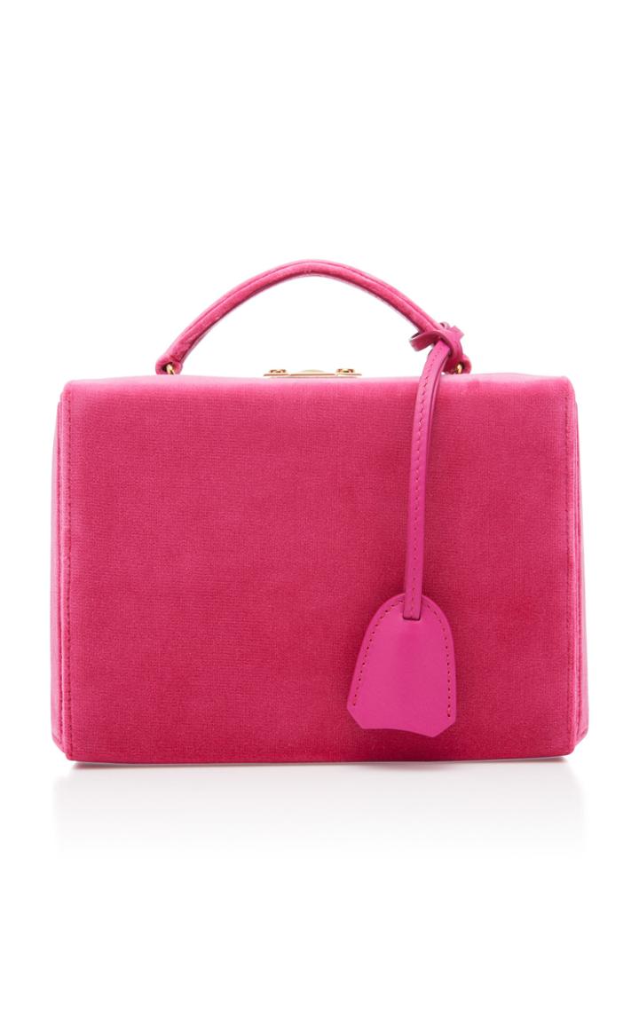 Mark Cross Grace Small Velvet Shoulder Bag