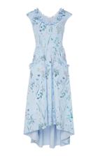 Luisa Beccaria Belted Floral High Low Dress