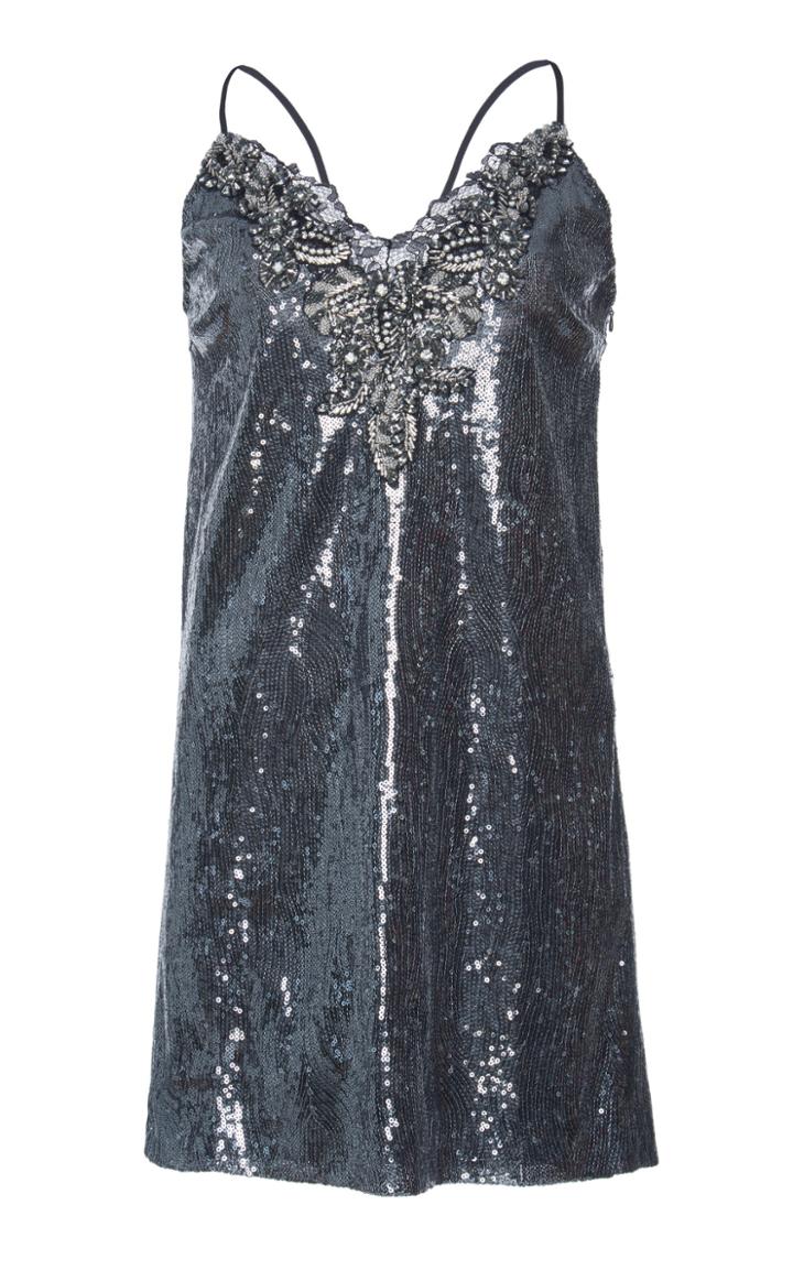 Dundas Metallic Sequin Mini Dress
