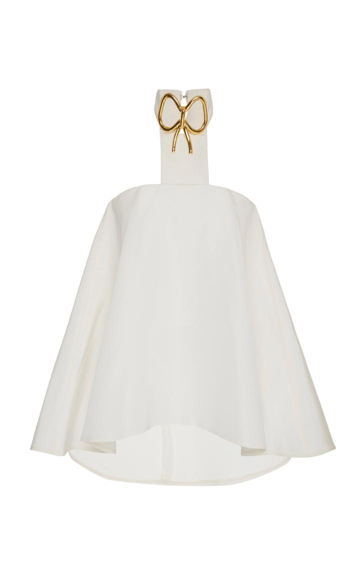 Elizabeth Kennedy Bow Neck Silk Top