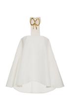Elizabeth Kennedy Bow Neck Silk Top