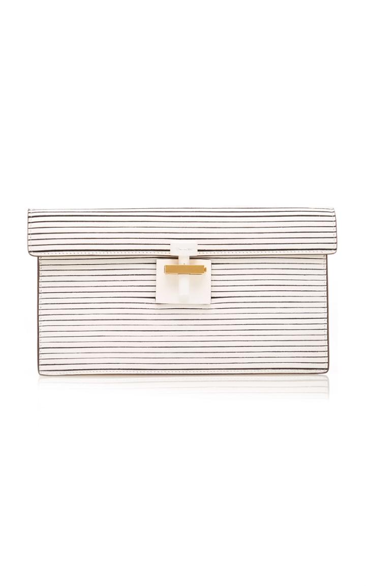 Oscar De La Renta Alibi Leather Clutch