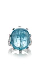Gioia Cabochon Aquamarine And Diamond Ring