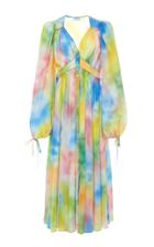 Moda Operandi Attico Tie-dyed Crepe De Chine Dress Size: 38