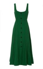 Moda Operandi Andres Otalora Baru Buttoned Linen Midi Dress Size: 0