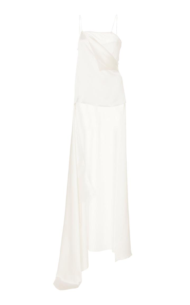 Michael Lo Sordo Floating Silk Camisole With Train