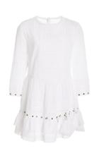 R13 Lacy Embellished Cotton-gauze Mini Dress