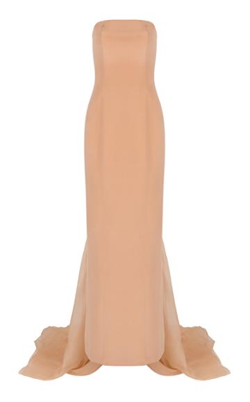 Bazza Alzouman Audrey Tube Dress With Organza Train
