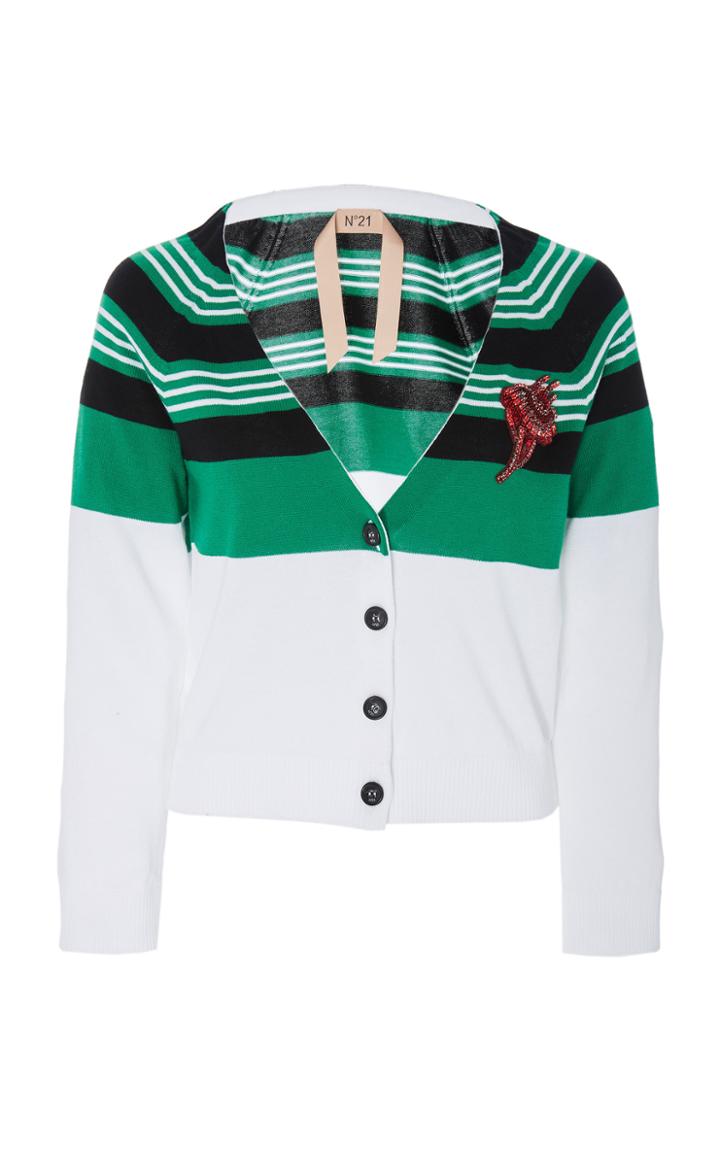N 21 N&deg;21 Daria Cotton Crepe Cardigan