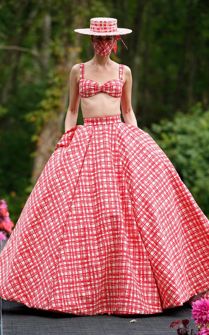 Moda Operandi Christian Siriano Gingham Ball Skirt With Pockets