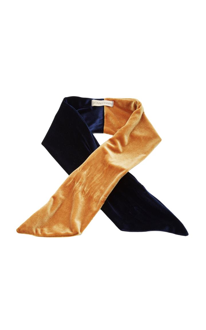 Donni Charm M'o Exclusive Velvet Two-toned Poppy Headscarf