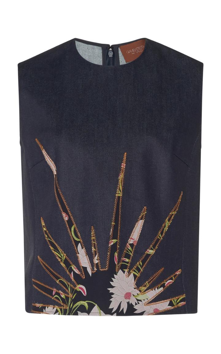 Giambattista Valli Floral Sun Rays Graphic Muscle Tee
