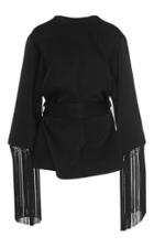 Ellery Lottery Fringe Sleeve Top