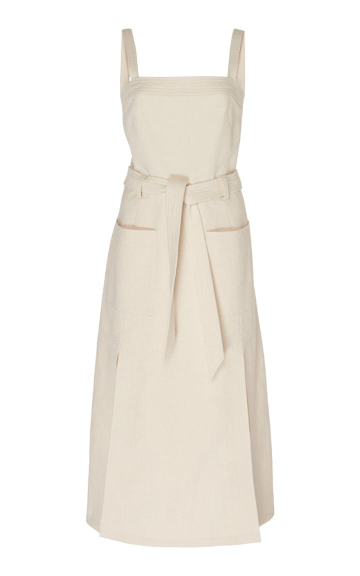 Martin Grant Belted Cotton Midi Dress