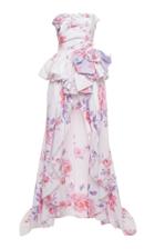 Moda Operandi Philosophy Di Lorenzo Serafini Floral-print Taffeta Strapless Gown Siz