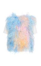 Loewe Cropped Feathers Wool Vest