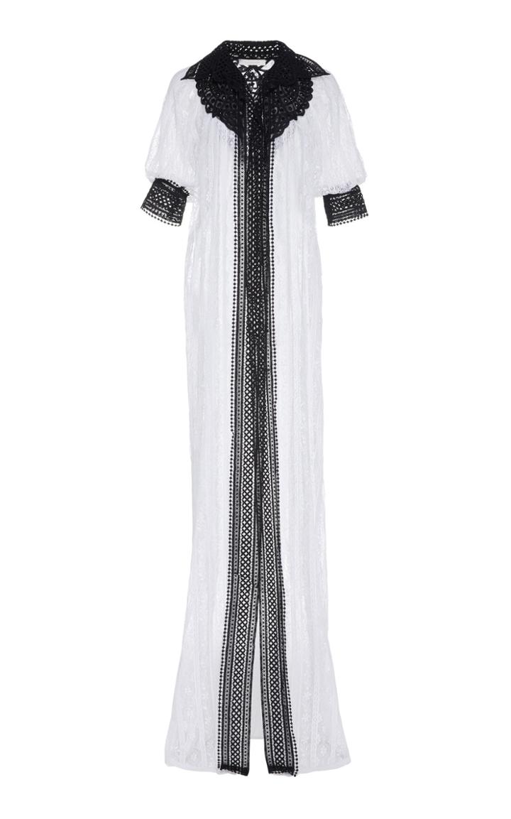 Naeem Khan Eyelet Lace Elbow-length Coat