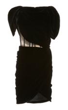 Moda Operandi Oscar De La Renta Exposed Corset Velvet Mini Dress