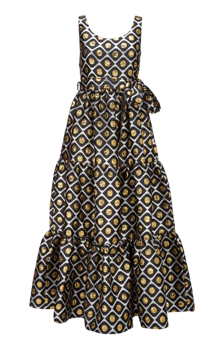 La Doublej Pellicano Gold Dinner Dress