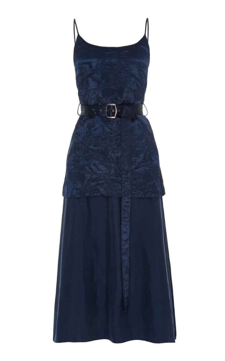 Sies Marjan Josie Crinkled Satin Midi Dress