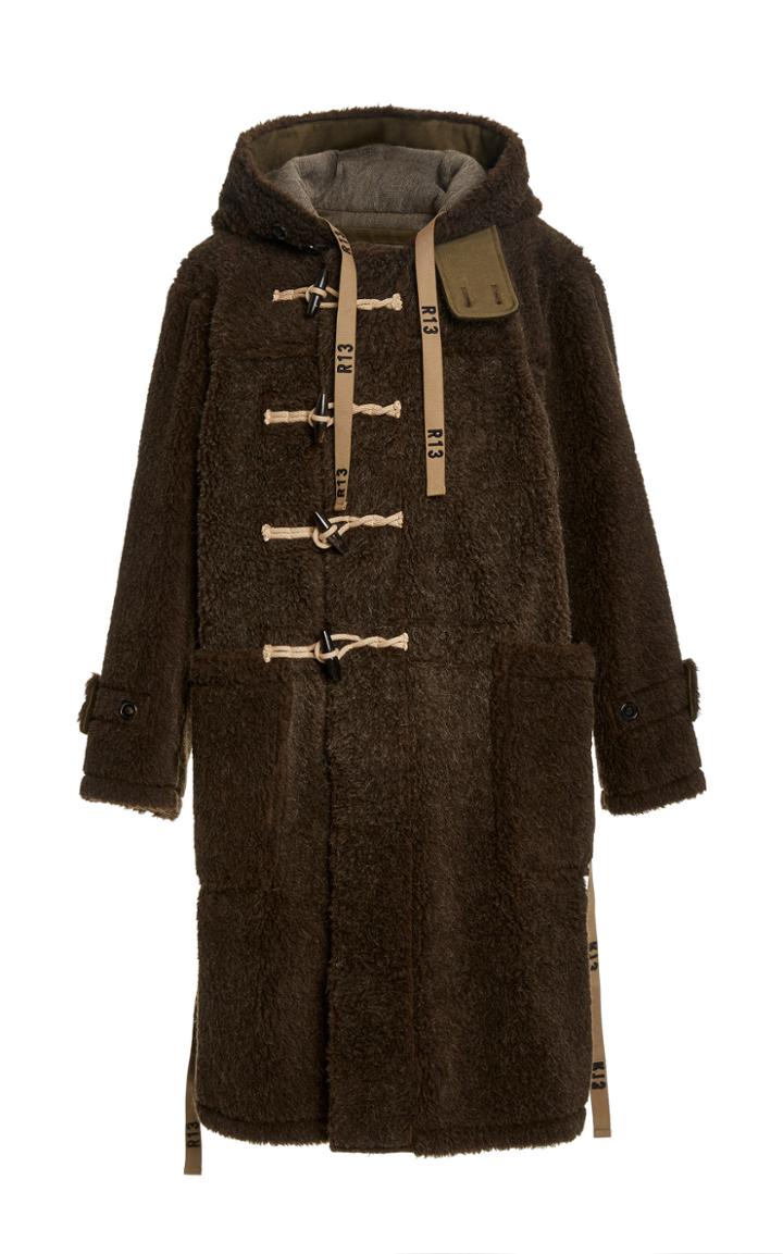 Moda Operandi R13 Oversized Sherpa Hooded Coat