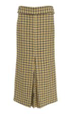 Victoria Beckham Plaid Silk-wool Box Pleat Skirt