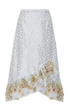 Razan Alazzouni Embellished Jacquard Wrap Midi Skirt