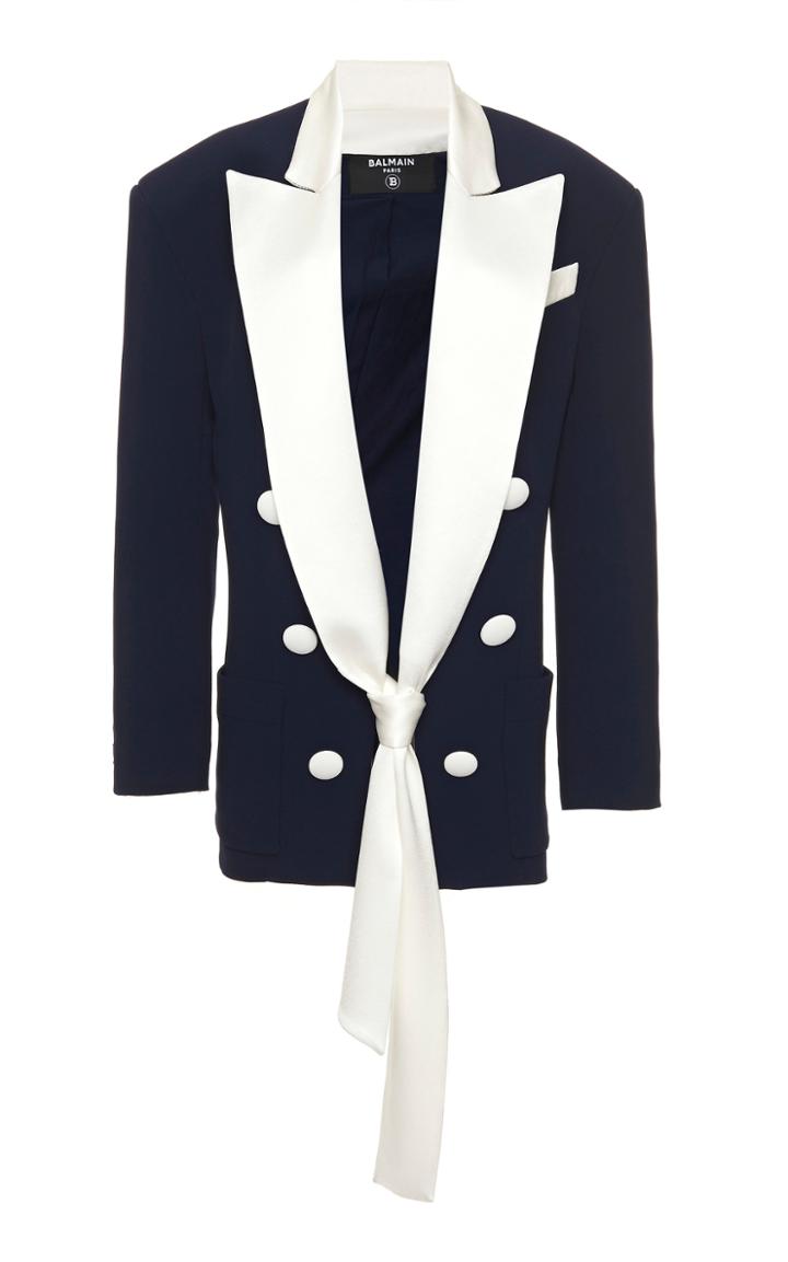 Moda Operandi Balmain Two-tone Cady Blazer