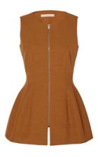 Brock Collection Tanya Cotton Trench Zipper Top