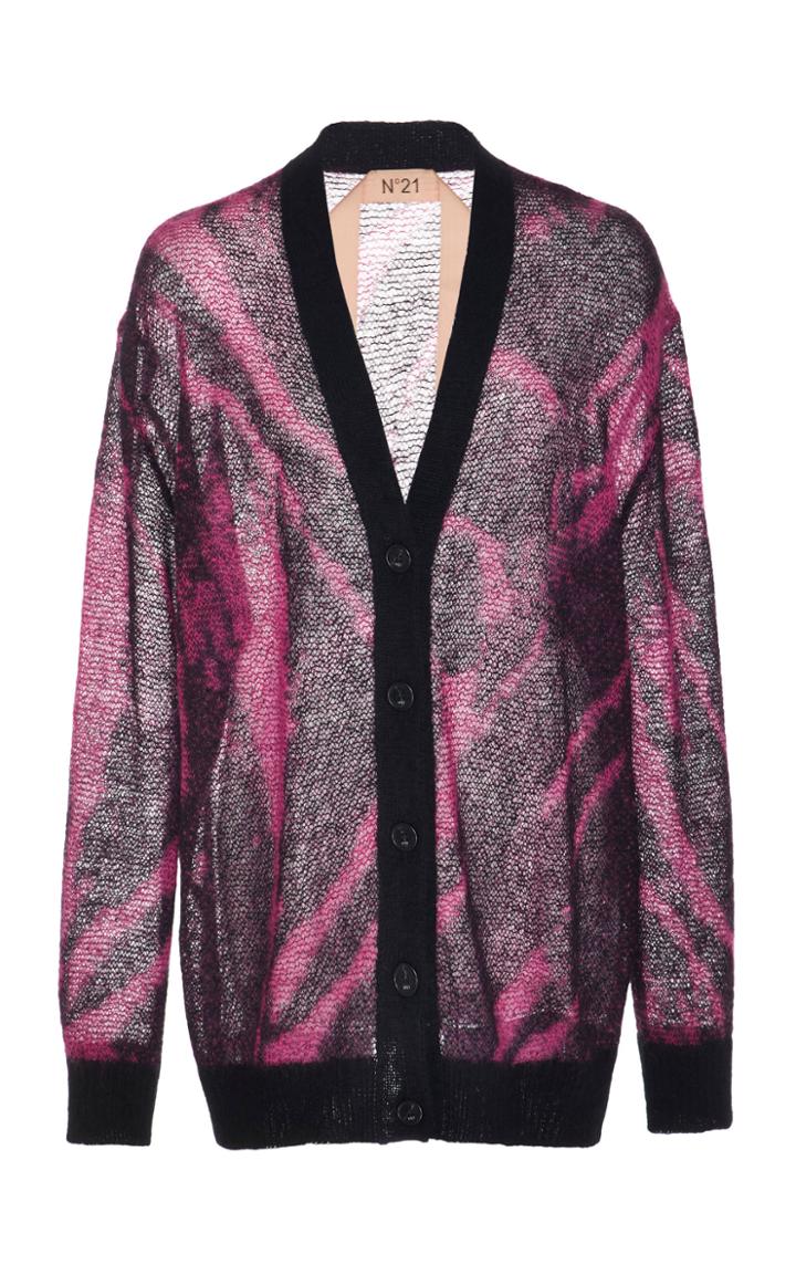 N 21 N&deg;21 Natasha Mohair Printed Cardigan