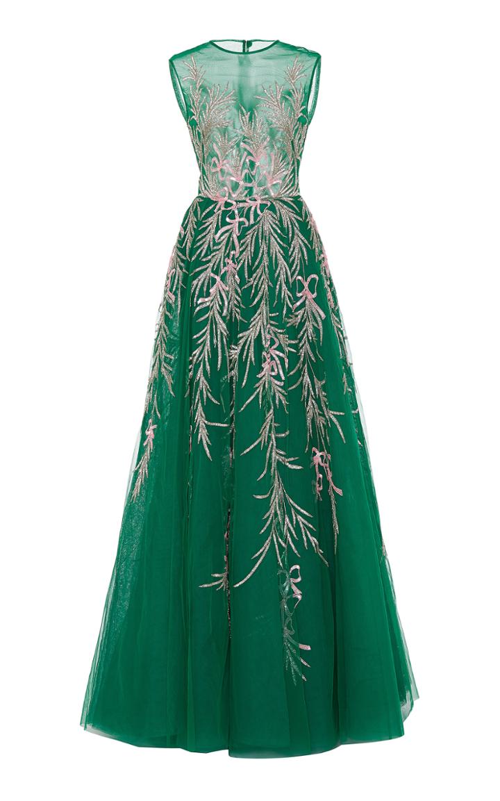 Georges Hobeika Sleeveless Bead Embroidered Ball Gown