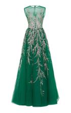 Georges Hobeika Sleeveless Bead Embroidered Ball Gown