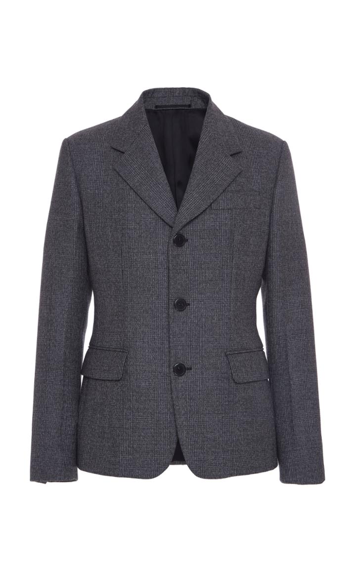 Prada Single Breasted Checked Sportcoat