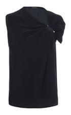 Moda Operandi Versace Draped Embellished Silk Top Size: 36
