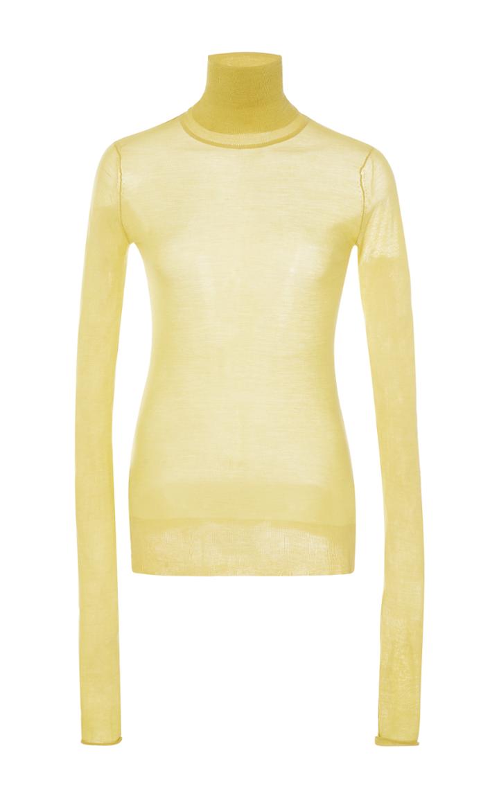 Prabal Gurung Long Sleeve Silk Turtleneck
