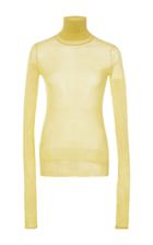 Prabal Gurung Long Sleeve Silk Turtleneck
