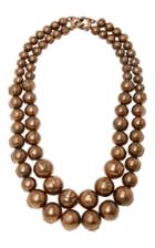 Tomas Maier Dark Rose Layered Beaded Necklace