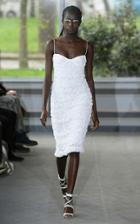 Anas Jourden Crushed Lace Knee Length Dress