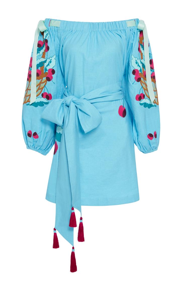 Yuliya Magdych Embroidered Linen Dress